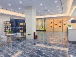 Posezení v ubytování GreenTree Inn Jiangsu Huai'an Qiangjiangpu District Shuidukou Avenue