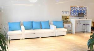 Posezení v ubytování GreenTree Inn Weihai Rongcheng Haoyunjiao Tourist Resort