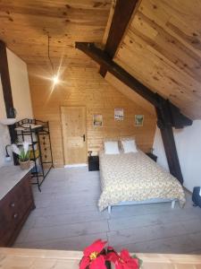 Postel nebo postele na pokoji v ubytování Le hameau du Maissubert