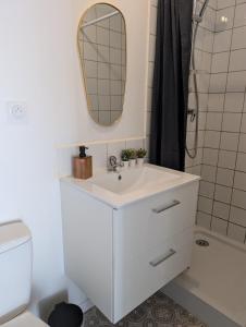 Ένα μπάνιο στο Charmant appartement en plein centre ville +5 φωτογραφίες