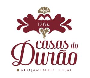 ein Logo für einen Durgaurgaurgaurgauraurgaurgauraurgaurgaurauraurgaurga-Tempel in der Unterkunft Casas do Durão-Memories House in Lajeosa