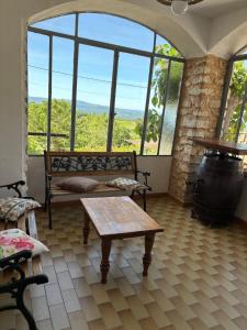 Χώρος καθιστικού στο Maison sur la Route du Mont Ventoux