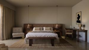 Postel nebo postele na pokoji v ubytování Oya Beach Resort