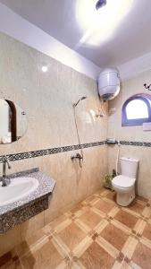 a bathroom with a toilet and a sink at Wanasa Camel in Dahab