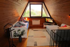 Postel nebo postele na pokoji v ubytování Ferienhaus Zum Vennbiber