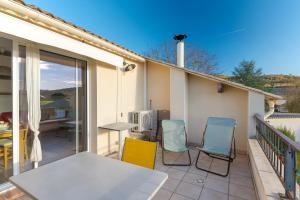 Balkón nebo terasa v ubytování Fleur de Thym