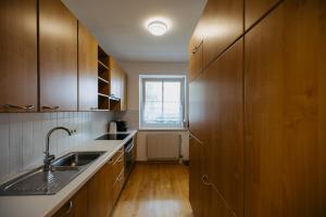 Η κουζίνα ή μικρή κουζίνα στο Ferienwohnung Dado