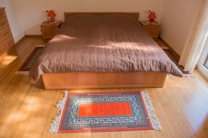 Postel nebo postele na pokoji v ubytování Kleinhaus Am Rande Des Waldes