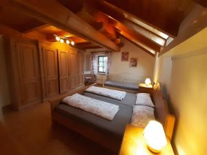 Postel nebo postele na pokoji v ubytování Ferienhaus Jutta