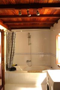 a bathroom with a bath tub with a shower at La Quintana del Sol in Aramil de Arriba +14 photos