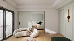 Ένα ή περισσότερα κρεβάτια σε δωμάτιο στο domo plus 熊本公寓 3F 2LDK