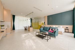 Χώρος καθιστικού στο Huazhu Luxury Taishan Waterfront Green Willow B&B