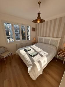 Postel nebo postele na pokoji v ubytování Ty Goe - maison à 400 m plage