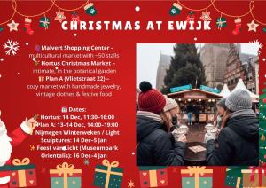 ein Flyer für Weihnachten bei Evolve in der Unterkunft Newly Refreshed Family-stay For 7 By The Lake in Ewijk