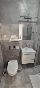 克拉科夫Kazimierz Residence Square的浴室里有白色马桶和洗手池 更多20张照片