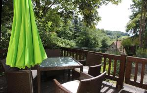 Balkón nebo terasa v ubytování Wohnung Mit Terrasse Im Sanierten Fachwerkhof + 14 fotografií