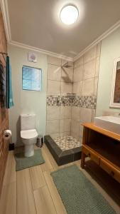 a bathroom with a toilet and a sink at The Green Lantern - Howick in Howick +54 photos