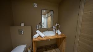 un bagno con lavandino e specchio di L'AUTHENTIK - Le Domaine Wambrechies a Wambrechies