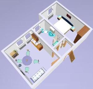 Půdorys ubytování Wolfsgrund