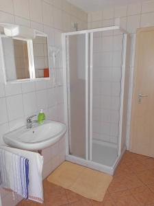 Koupelna v ubytování Wolfsgrund