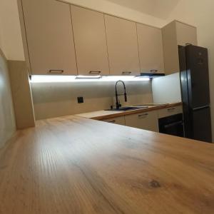 Kuchyň nebo kuchyňský kout v ubytování Miejscówka Werlas