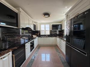 Nhà bếp/bếp nhỏ tại Holiday Luxury Villa Indoor Infinity Pool near Basel