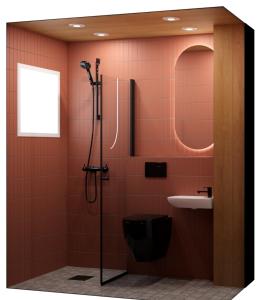 Koupelna v ubytování Guesthouse Sahanpera