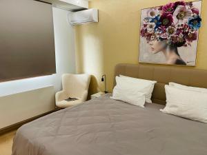 Ένα ή περισσότερα κρεβάτια σε δωμάτιο στο Luxury Dom Home