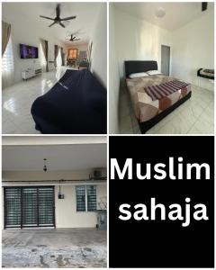 Ένα ή περισσότερα κρεβάτια σε δωμάτιο στο Homestay muslim adawiyah Nilai