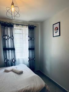 Postel nebo postele na pokoji v ubytování One bedroom in Amaziah, Muthiga