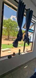 una ventana con vistas a un patio en DREAMS INN guest house, en Maun 3 fotos más