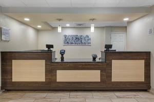 a hair salon with a reception desk in a room at Sleep Inn Indianapolis East in Indianapolis +18 photos