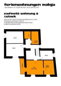 Půdorys ubytování Cad Maté 2