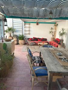 Χώρος καθιστικού στο DAR YAYA - Maison style Riad - Vue Océan - Diabat - Essaouira