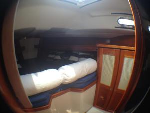 a view of a room with two beds in a boat at Biennale boat & breakfast in Venice