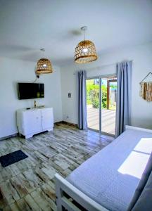 Кровать или кровати в номере Casa con Jardín Las Marías 2