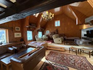 Posezení v ubytování Villa Erlauf by Landluft