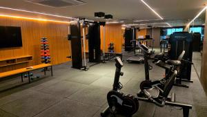 Γυμναστήριο ή/και όργανα γυμναστικής στο Flat Alta Garden pé na areia, Praia do Bessa