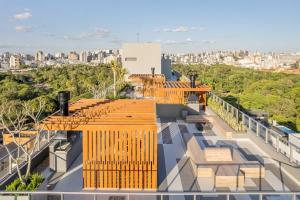 Cảnh Porto Alegre hoặc tầm nhìn thành phố từ căn hộ