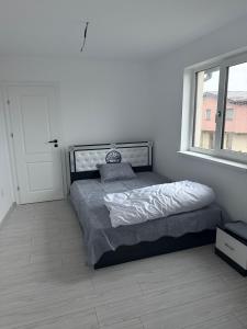 Ένα ή περισσότερα κρεβάτια σε δωμάτιο στο Casa Bariera Valcii