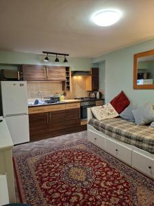 Η κουζίνα ή μικρή κουζίνα στο The Snug, a great flat in the heart of Peebles.