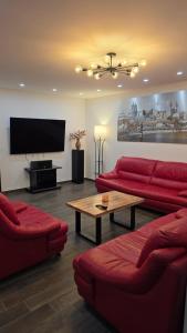 TV a/nebo společenská místnost v ubytování Martin Ferienhaus