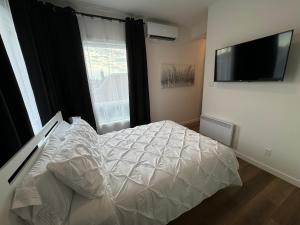 Postel nebo postele na pokoji v ubytování Loft Le Sommet