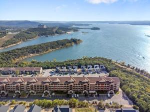 an aerial view of a resort with a lake at The Lakeview Penthouse - 10ppl in Branson