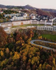 an aerial view of a city with trees and buildings at N-LUX 66 MILMARI kopaonik in Kopaonik