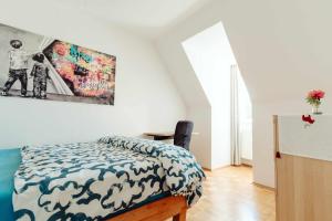 Postel nebo postele na pokoji v ubytování Lilians cosy Apartment JAKO 3b