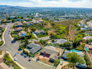 an aerial view of a town with houses and a road at Family Hilltop luxe retreat with breathtaking views in La Mesa