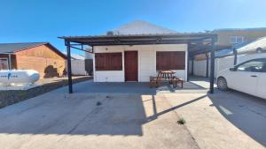 Bygningen som feriehuset ligger i