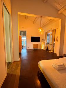 TV a/nebo společenská místnost v ubytování Casa Botanica Boho Chic