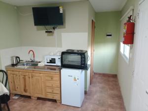 Η κουζίνα ή μικρή κουζίνα στο La Delia monoambiente +10 φωτογραφίες